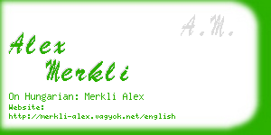 alex merkli business card